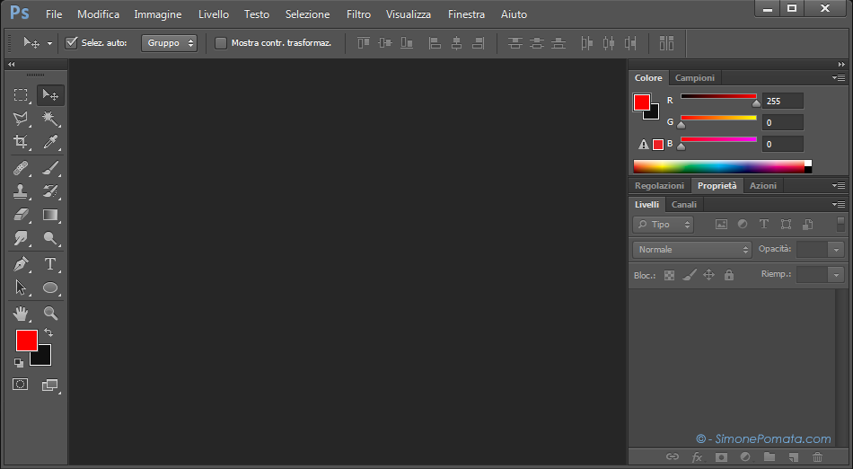 Interfaccia di Photoshop CS6